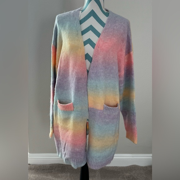 Women’s Colorful Knit Cardigan - Picture 3 of 7